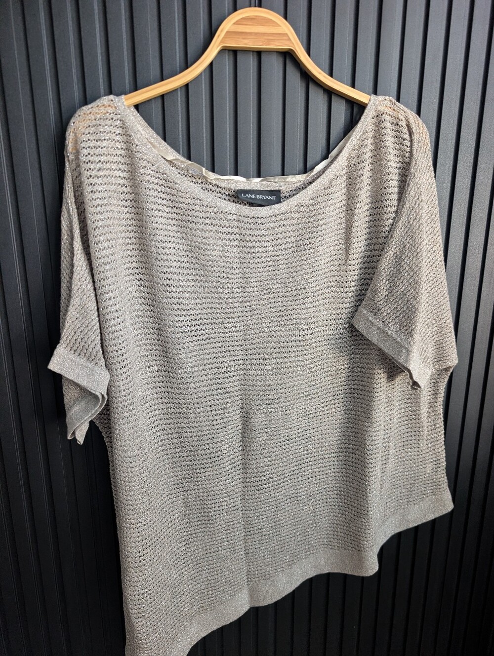Lane Bryant shimmering open-weave sweater Size 18/20